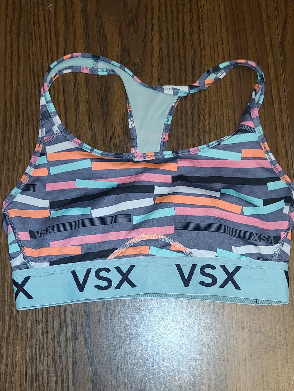 Victoria's Secret VSX Sport Womens Multicolor Wide Strap Sports Bra Medium